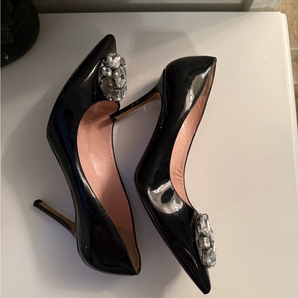 Kate Spade Black Heels with Crystal Embellishments - Picture 7 of 8